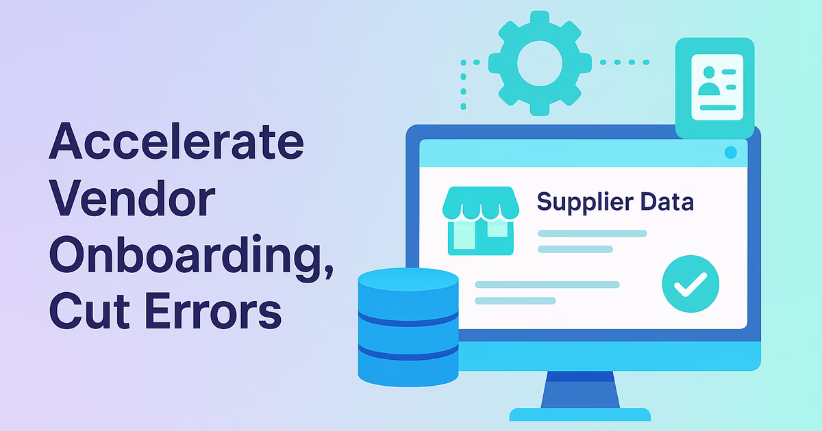 Supplier Information Management: Build Complete Vendor Profiles